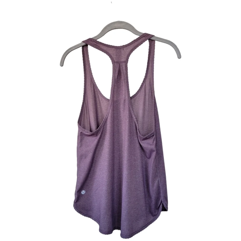 Lululemon 105 F Singlet Tank 4 Purple Fog Racerback Hot Yoga Retro Activewear